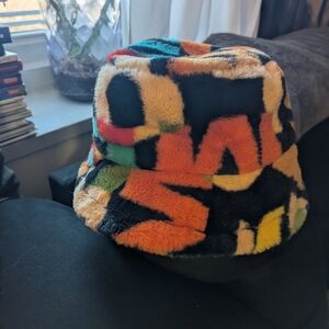 Fashion Nova Multicolor Fuzzy Bucket Hat